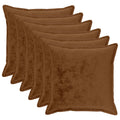 vidaXL Poszewka na poduszkę 6 pcs HOUTEN Jasny Brąz 70 x 70 cm Flanela