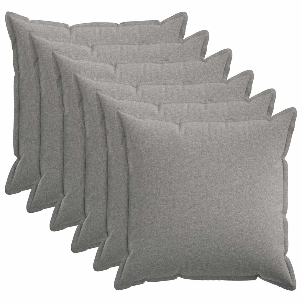 vidaXL Poszewka na poduszkę 6 pcs HOUTEN Szary chmur 80 x 80 cm