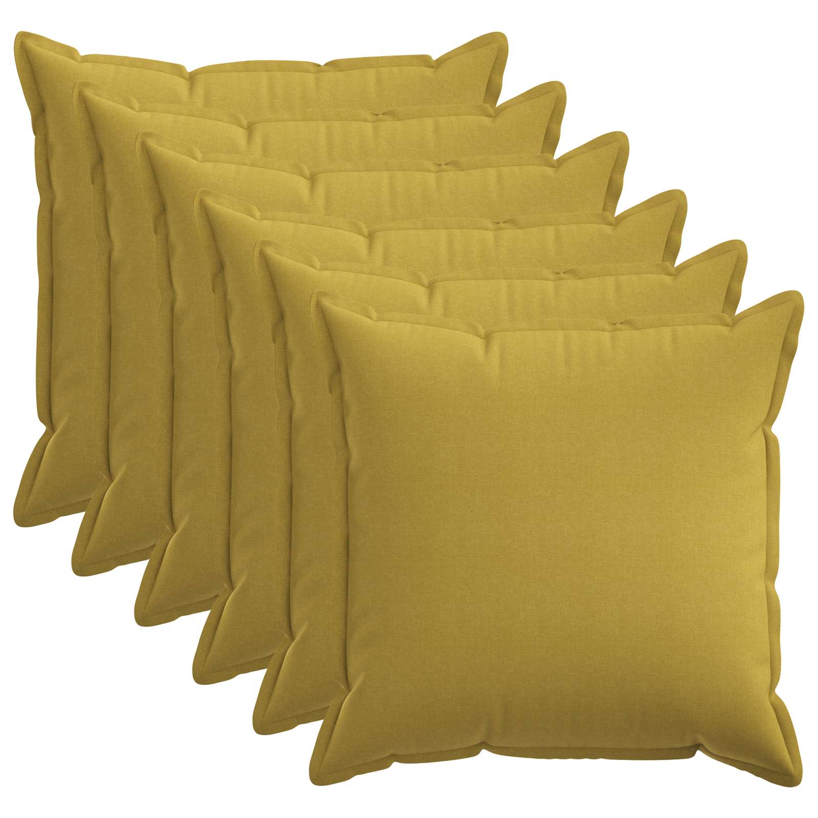 vidaXL Poszewka na poduszkę 6 pcs HOUTEN Jasnozielony 80 x 80 cm