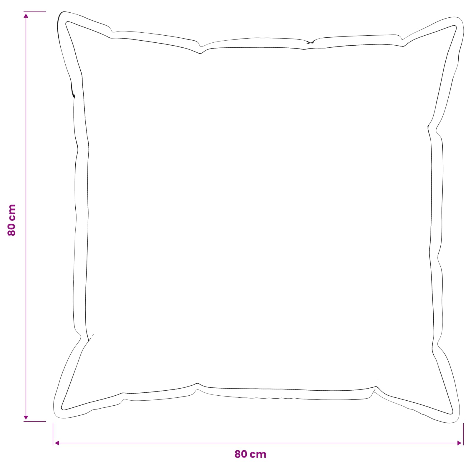 vidaXL Poszewka na poduszkę 6 pcs HOUTEN różowy 80 x 80 cm Bouclé