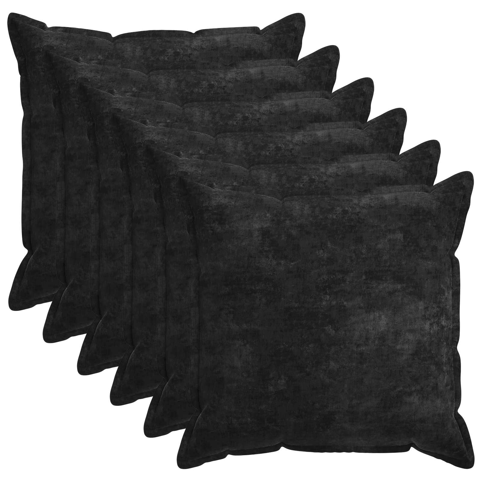 vidaXL Poszewka na poduszkę 6 szt. HOUTEN antracytowy 80 x 80 cm