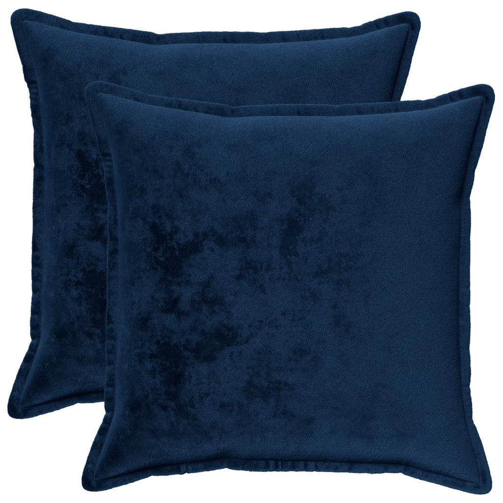 vidaXL Poszewka na poduszkę 2 pcs HOUTEN Granatowy 80 x 80 cm Flanela