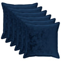 vidaXL Poszewka na poduszkę 6 pcs HOUTEN Granatowy 80 x 80 cm Flanela