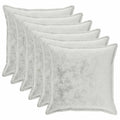 vidaXL Poszewka na poduszkę 6 pcs HOUTEN jasnoszary 80 x 80 cm Flanela