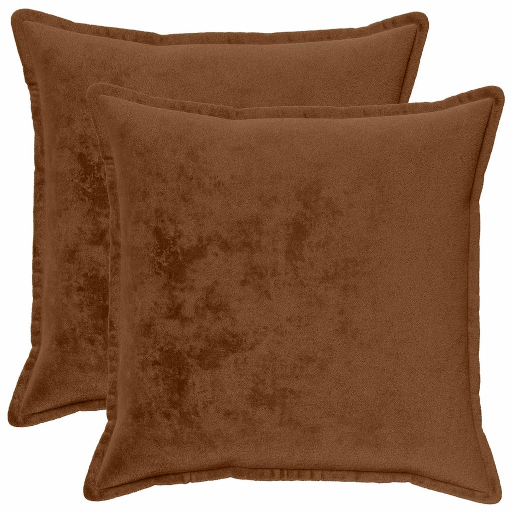 vidaXL Poszewka na poduszkę 2 pcs HOUTEN Jasny Brąz 80 x 80 cm Flanela