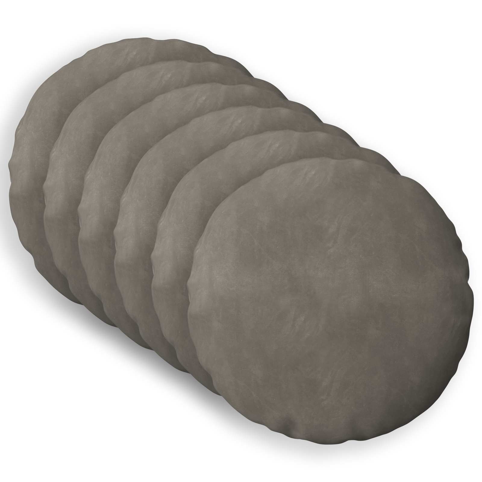 vidaXL Poszewka na poduszkę 6 pcs HEERLEN jasnoszary Ø 30 cm Welur