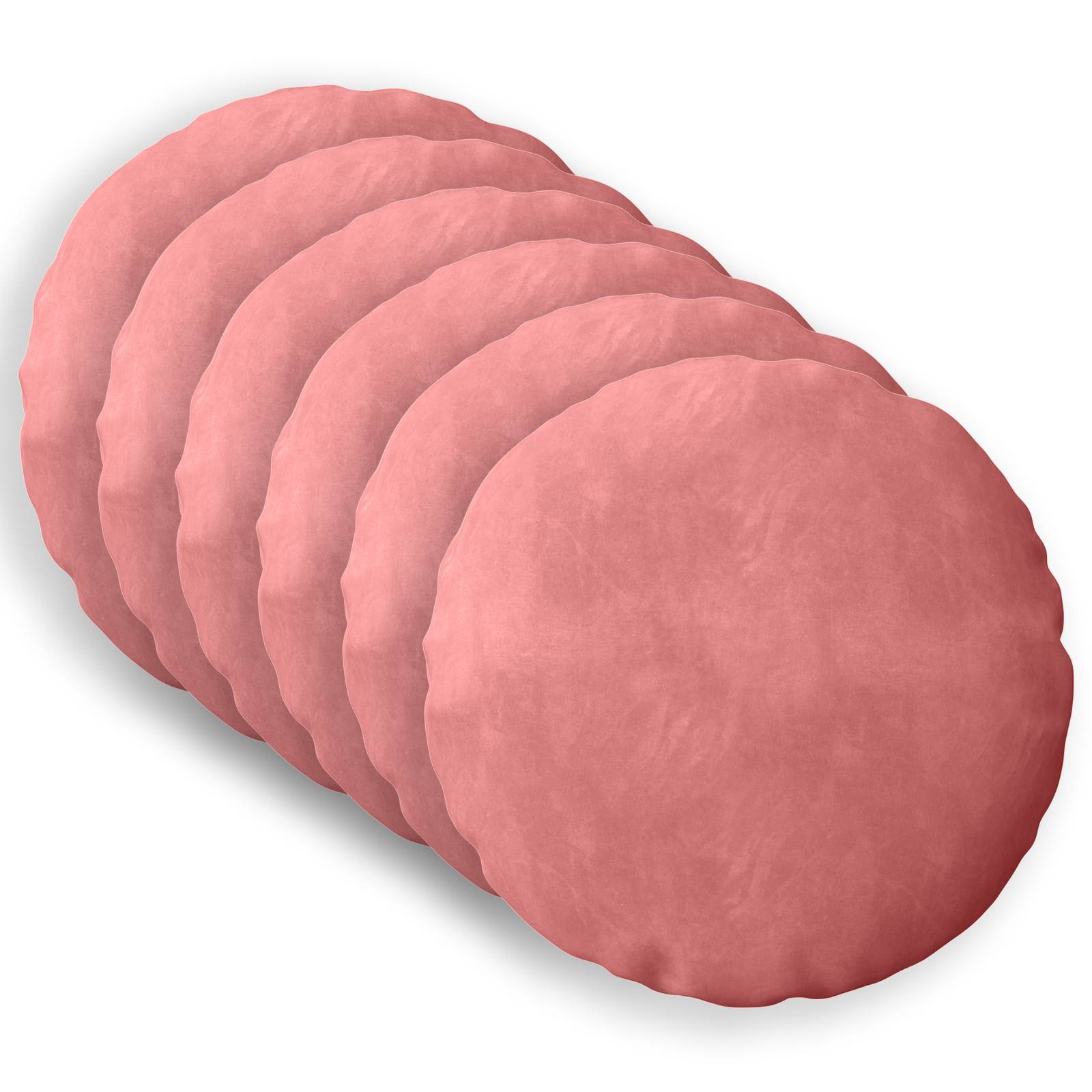 vidaXL Poszewka na poduszkę 6 pcs HEERLEN różowy Ø 30 cm Welur