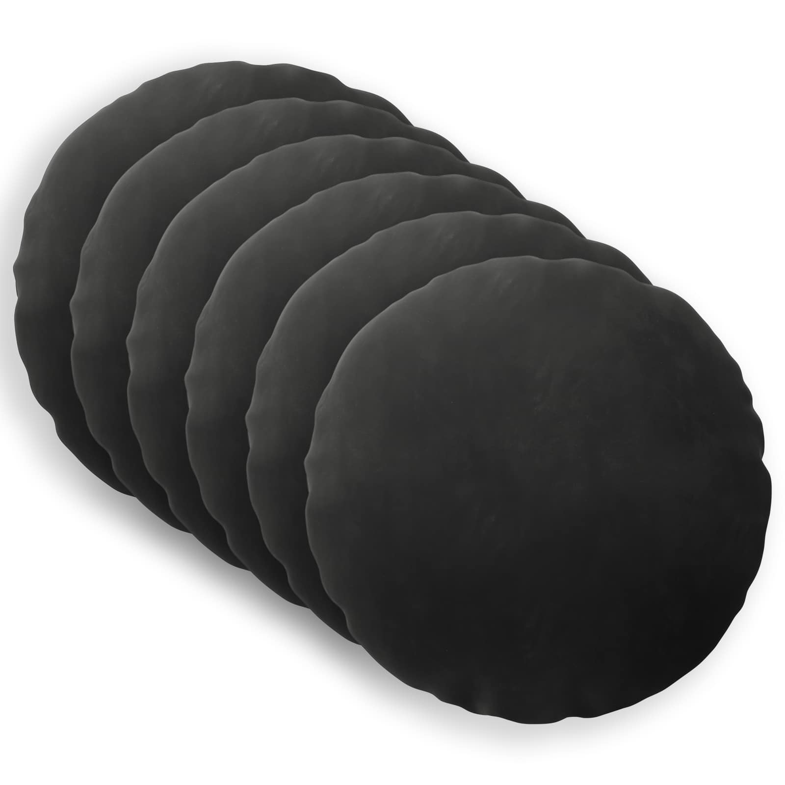 vidaXL Poszewka na poduszkę 6 pcs HEERLEN Czarny Ø 30 cm Welur