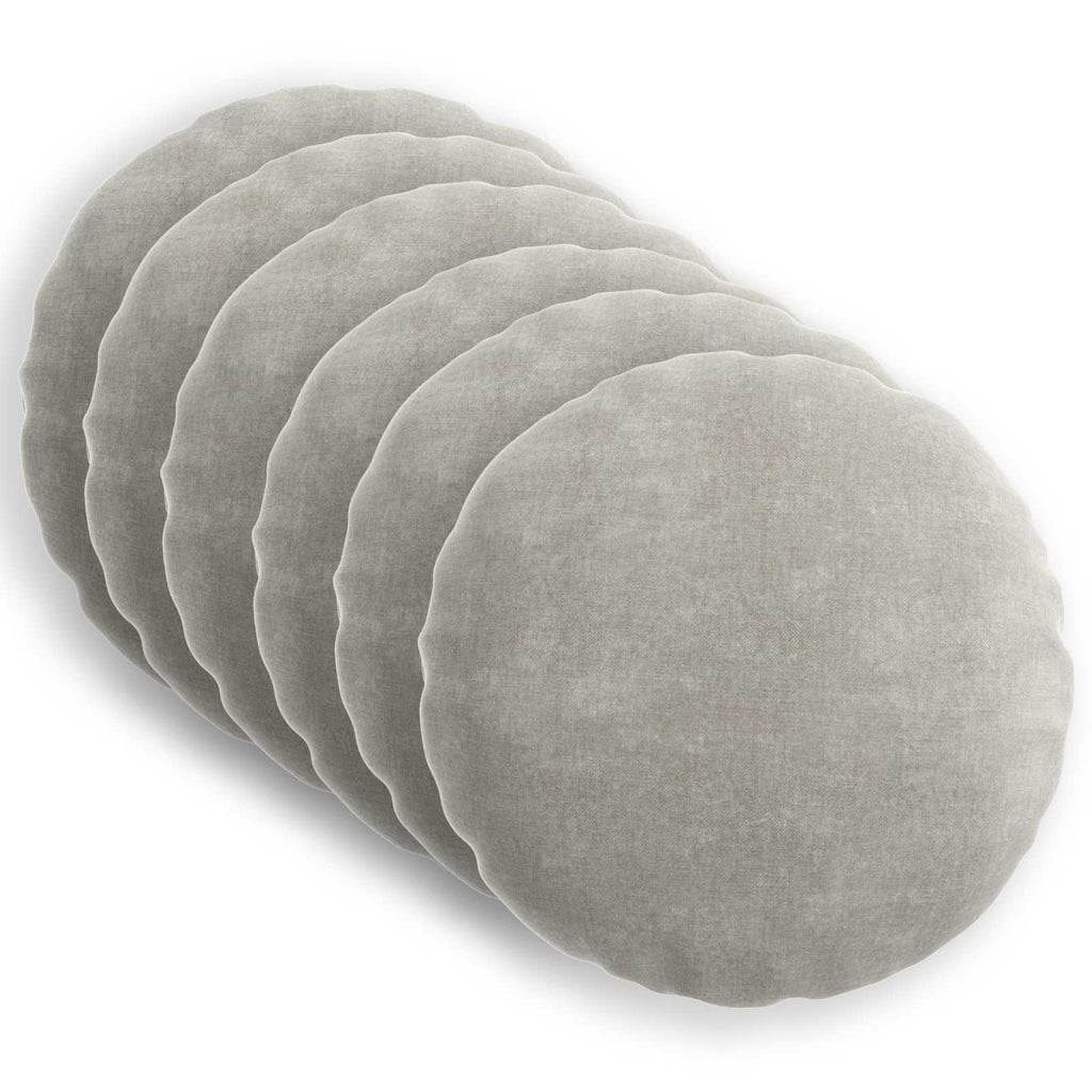 vidaXL Poszewka na poduszkę 6 pcs HEERLEN jasnoszary Ø 30 cm
