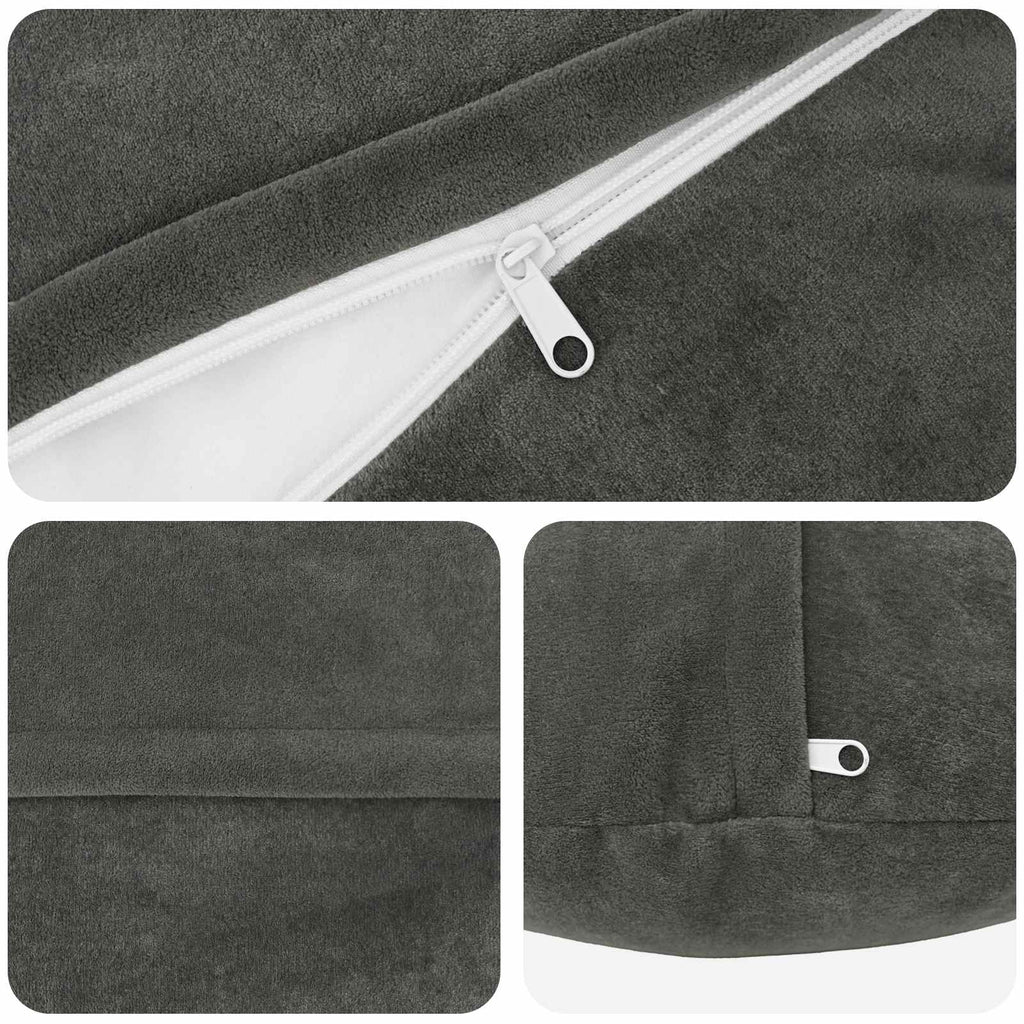 vidaXL Poszewka na poduszkę 2 pcs HEERLEN antracytowy Ø 30 cm