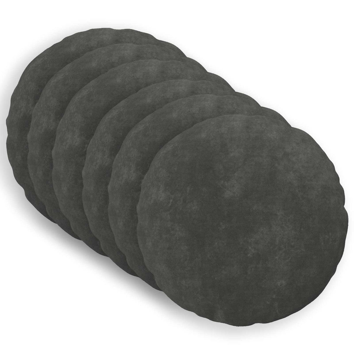 vidaXL Poszewka na poduszkę 6 pcs HEERLEN antracytowy Ø 30 cm