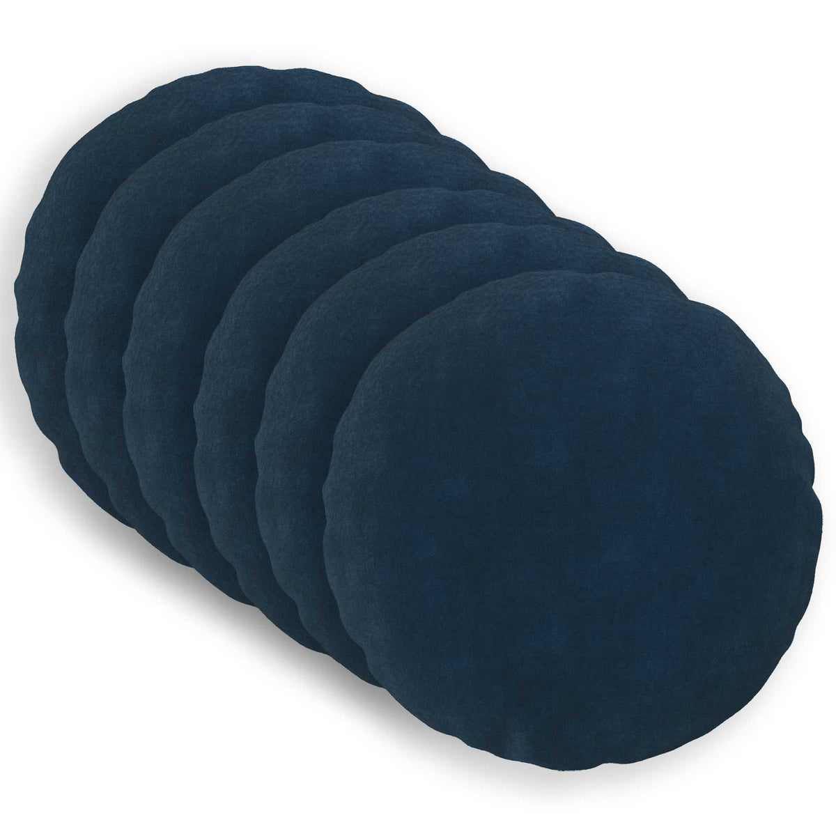 vidaXL Poszewka na poduszkę 6 pcs HEERLEN niebieski Ø 30 cm