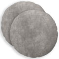 vidaXL Poszewka na poduszkę 2 pcs HEERLEN jasnoszary Ø 30 cm