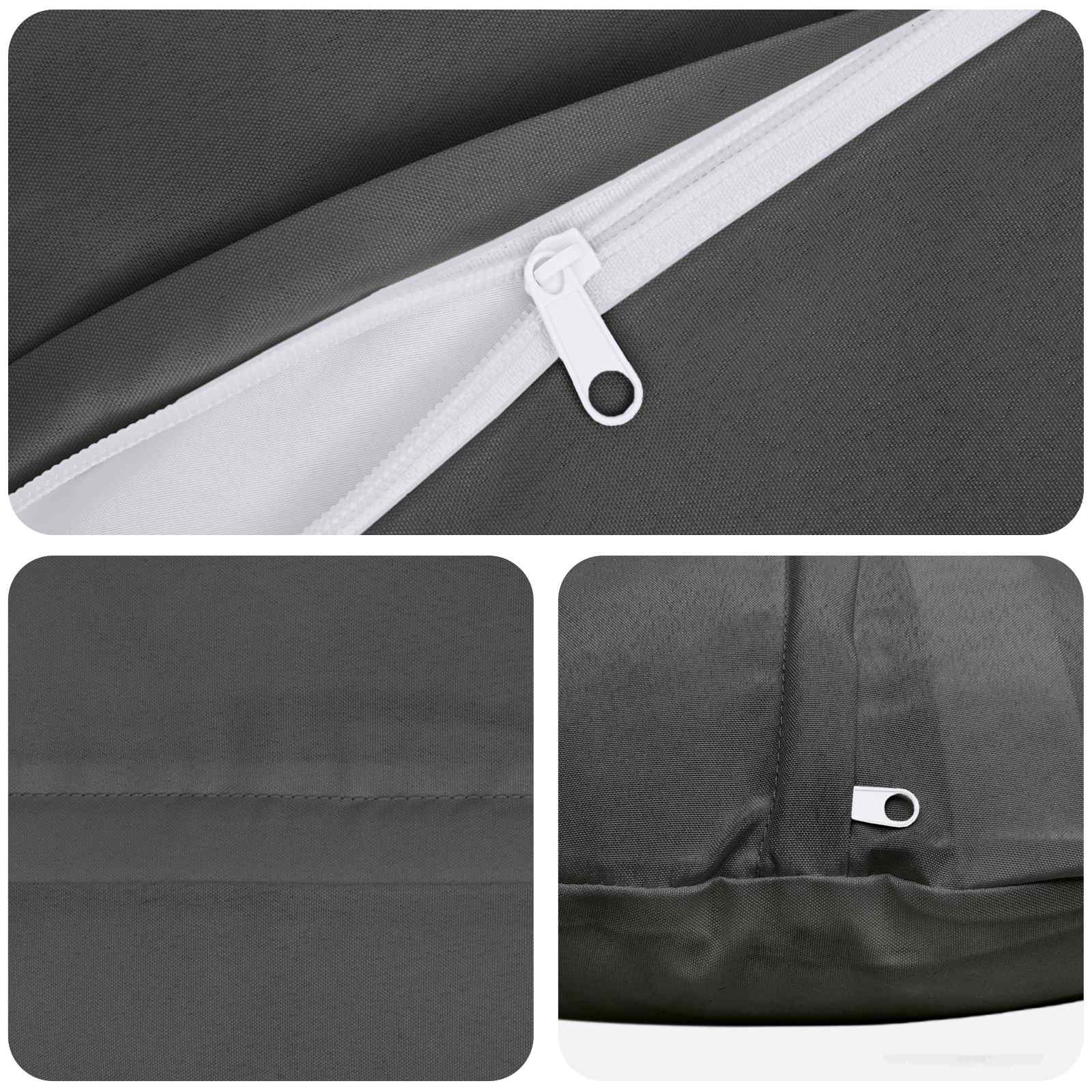vidaXL Poszewka na poduszkę 2 pcs HEERLEN antracytowy Ø 30 cm