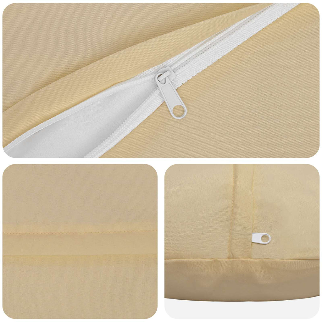 vidaXL Poszewka na poduszkę 6 pcs HEERLEN Beżowy Ø 30 cm Poliester