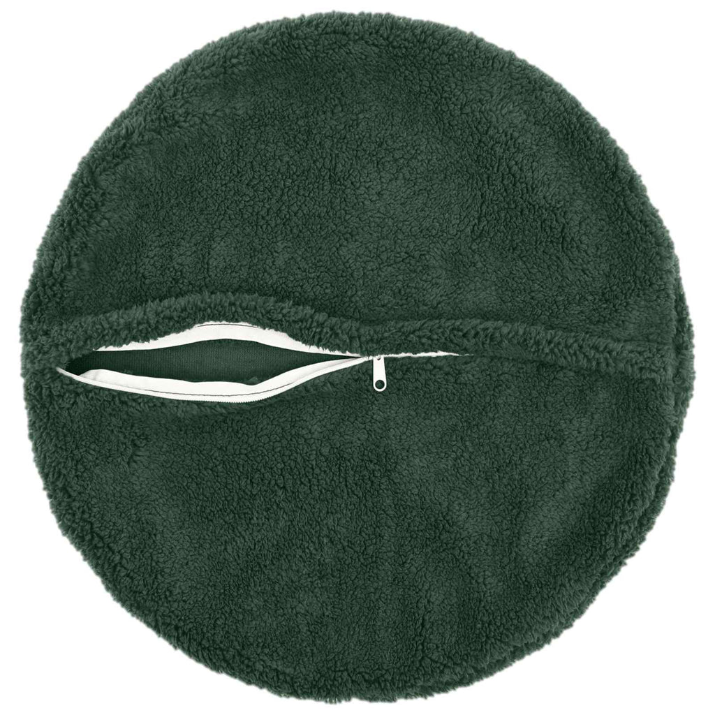 vidaXL Poszewka na poduszkę 2 pcs HEERLEN Ciemnozielony Ø 30 cm Bouclé