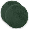 vidaXL Poszewka na poduszkę 2 pcs HEERLEN Ciemnozielony Ø 30 cm Bouclé