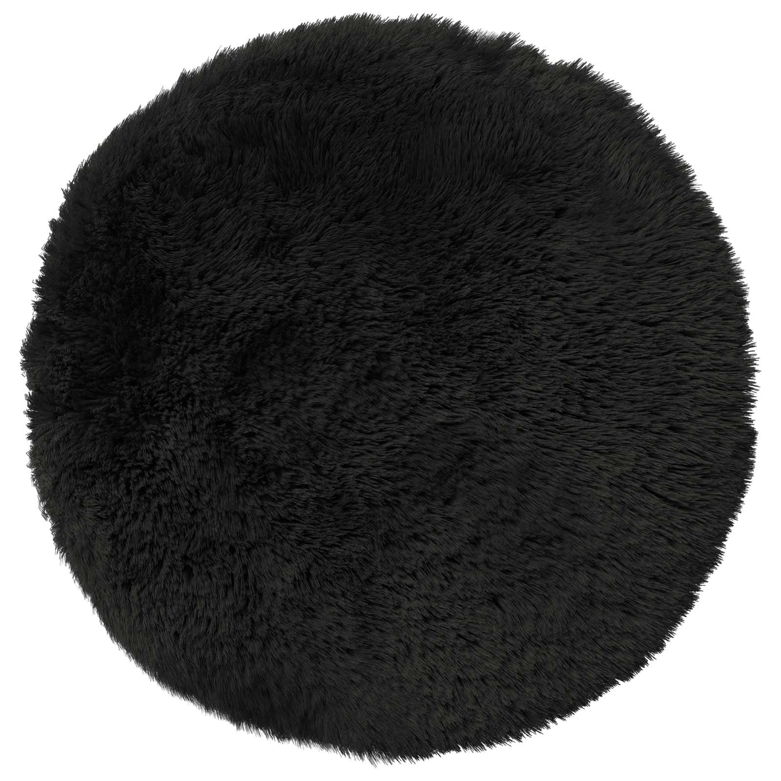 vidaXL Poszewka na poduszkę 6 pcs HEERLEN Czarny Ø 30 cm Fleece PV