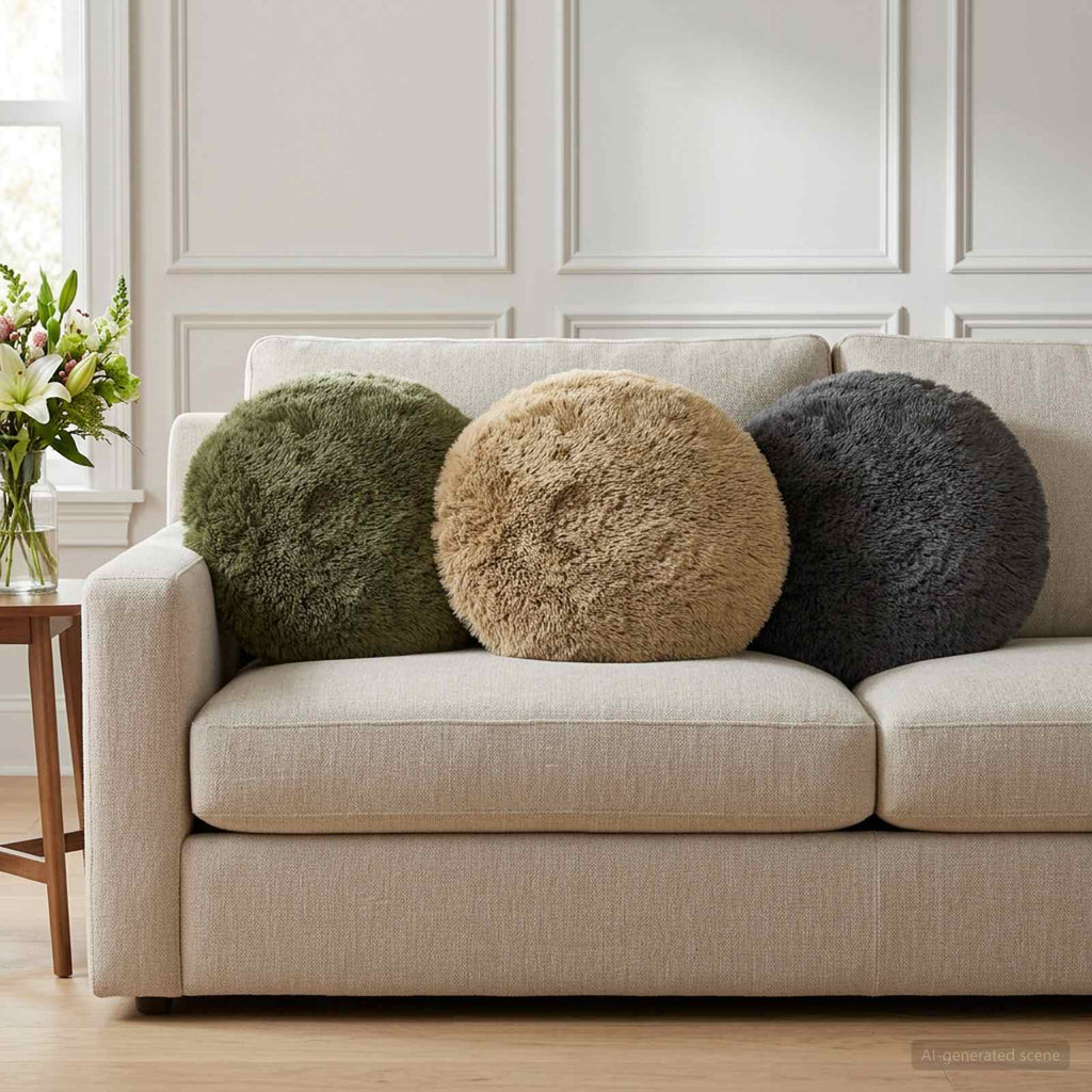vidaXL Poduszka z poduszką HEERLEN 6 szt. Jasnozielony Fleece PV