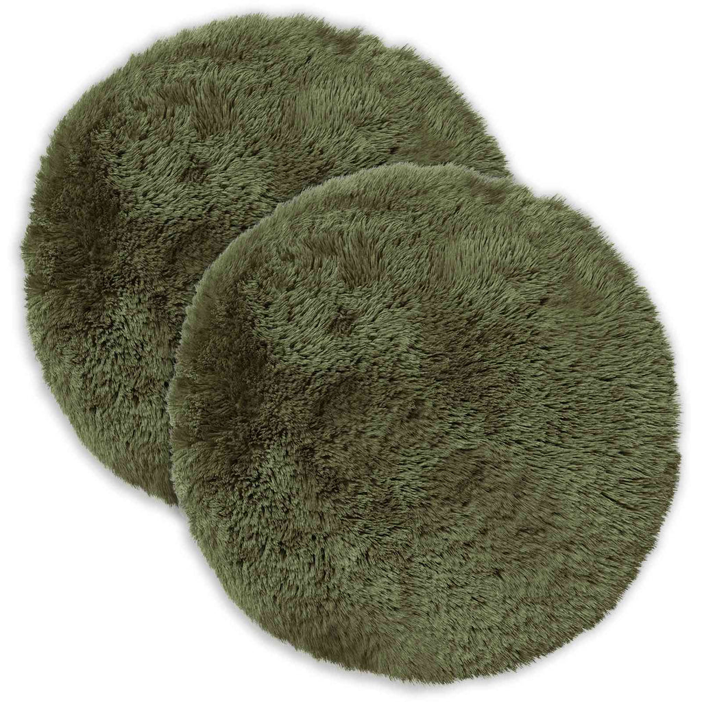 vidaXL Poszewka na poduszkę 2 pcs HEERLEN zielony Ø 30 cm Fleece PV