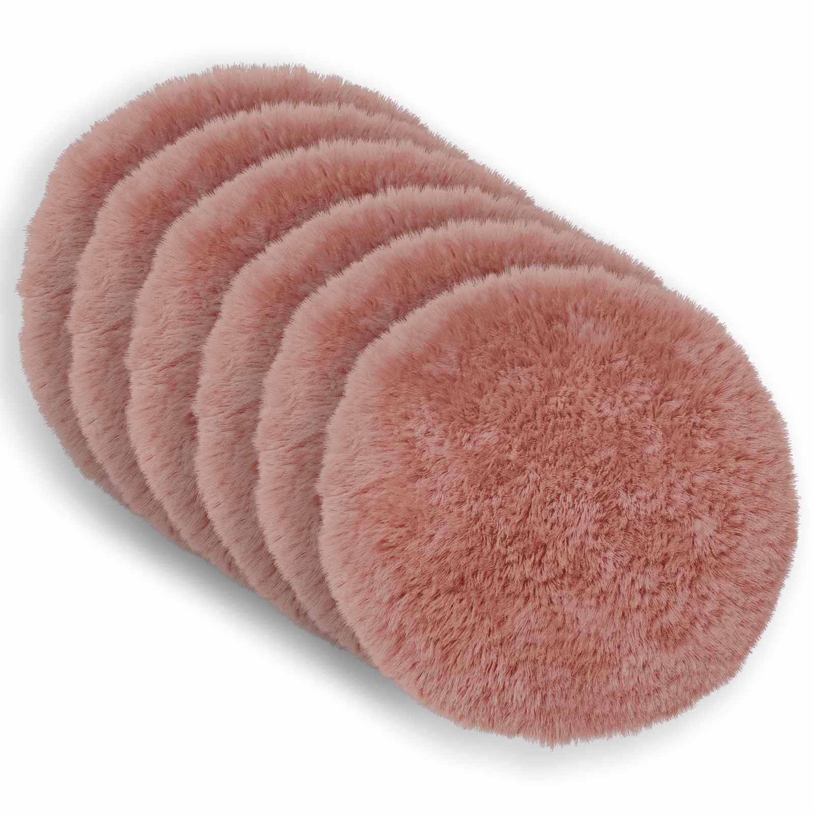 vidaXL Poszewka na poduszkę 6 pcs HEERLEN różowy Ø 30 cm Fleece PV