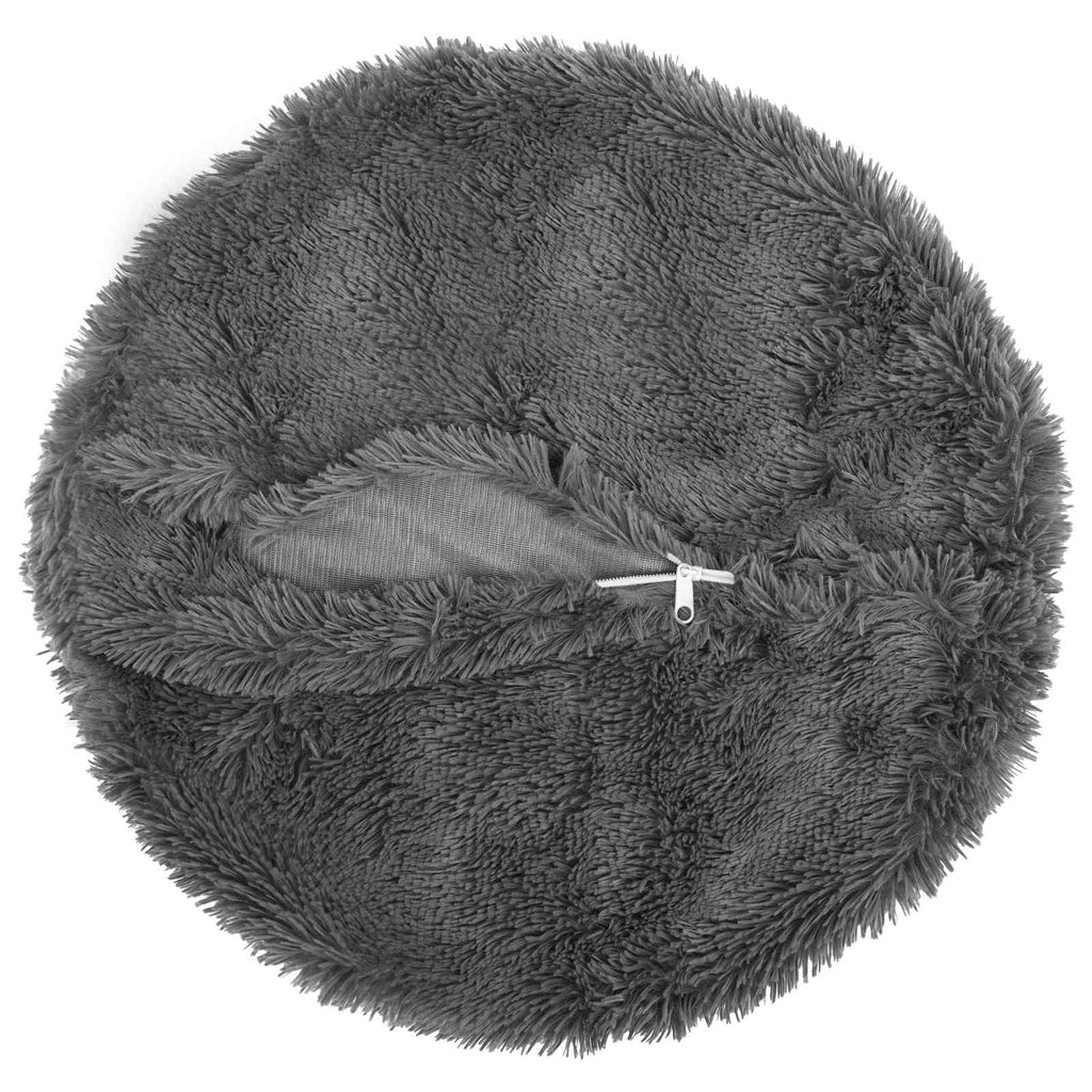 vidaXL Poszewka na poduszkę 2 pcs HEERLEN jasnoszary Ø 30 cm Fleece PV