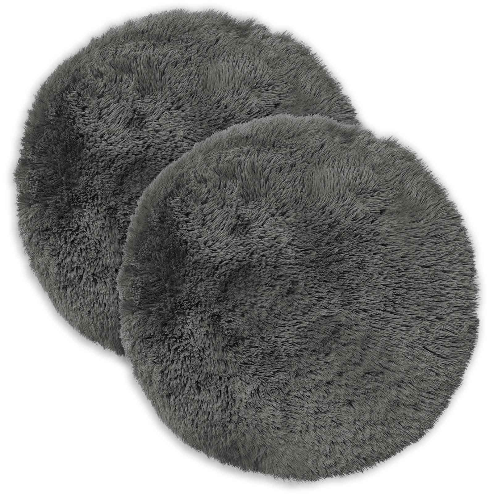 vidaXL Poszewka na poduszkę 2 pcs HEERLEN jasnoszary Ø 30 cm Fleece PV