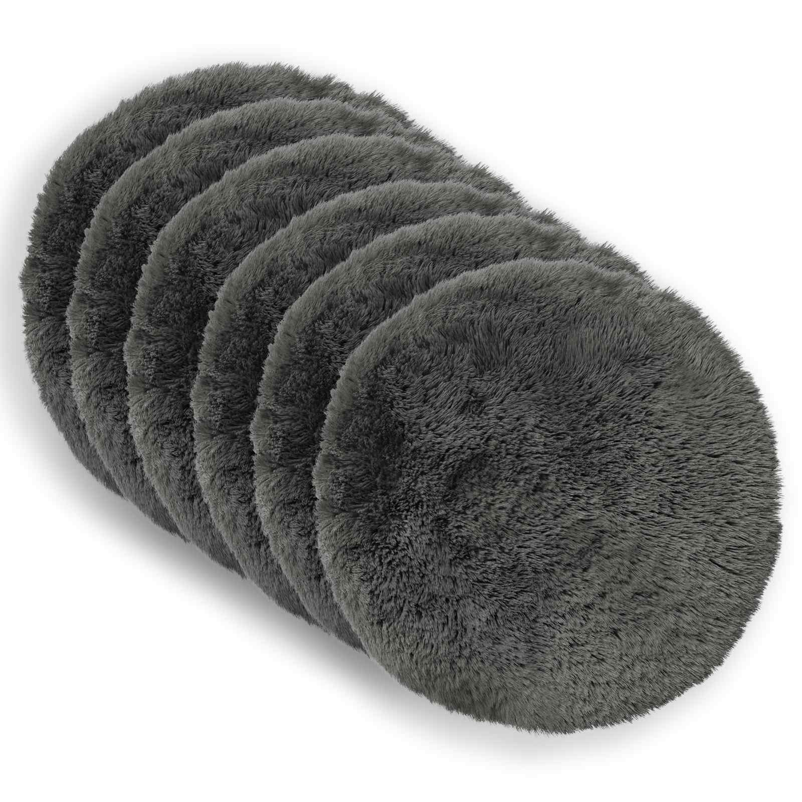 vidaXL Poszewka na poduszkę 6 pcs HEERLEN jasnoszary Ø 30 cm Fleece PV