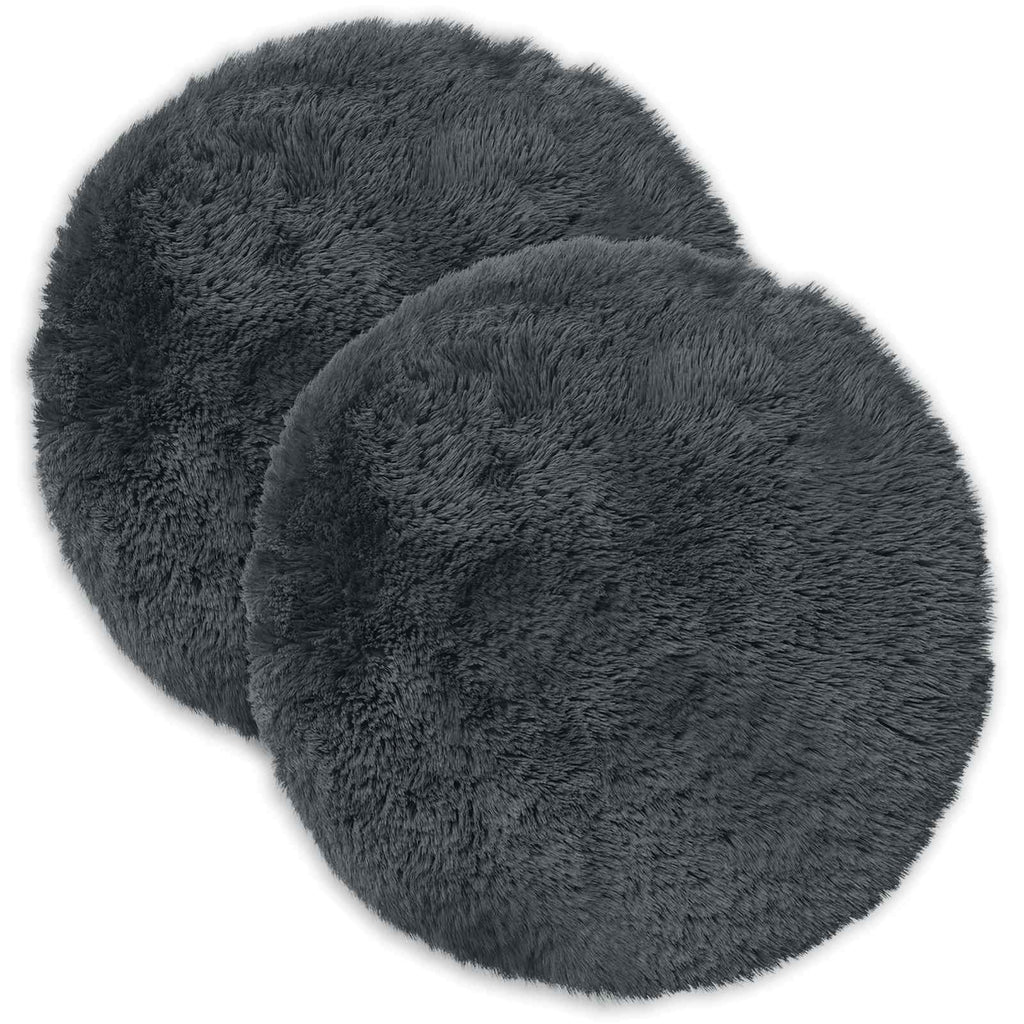 vidaXL Poszewka na poduszkę 2 pcs HEERLEN antracytowy Ø 30 cm