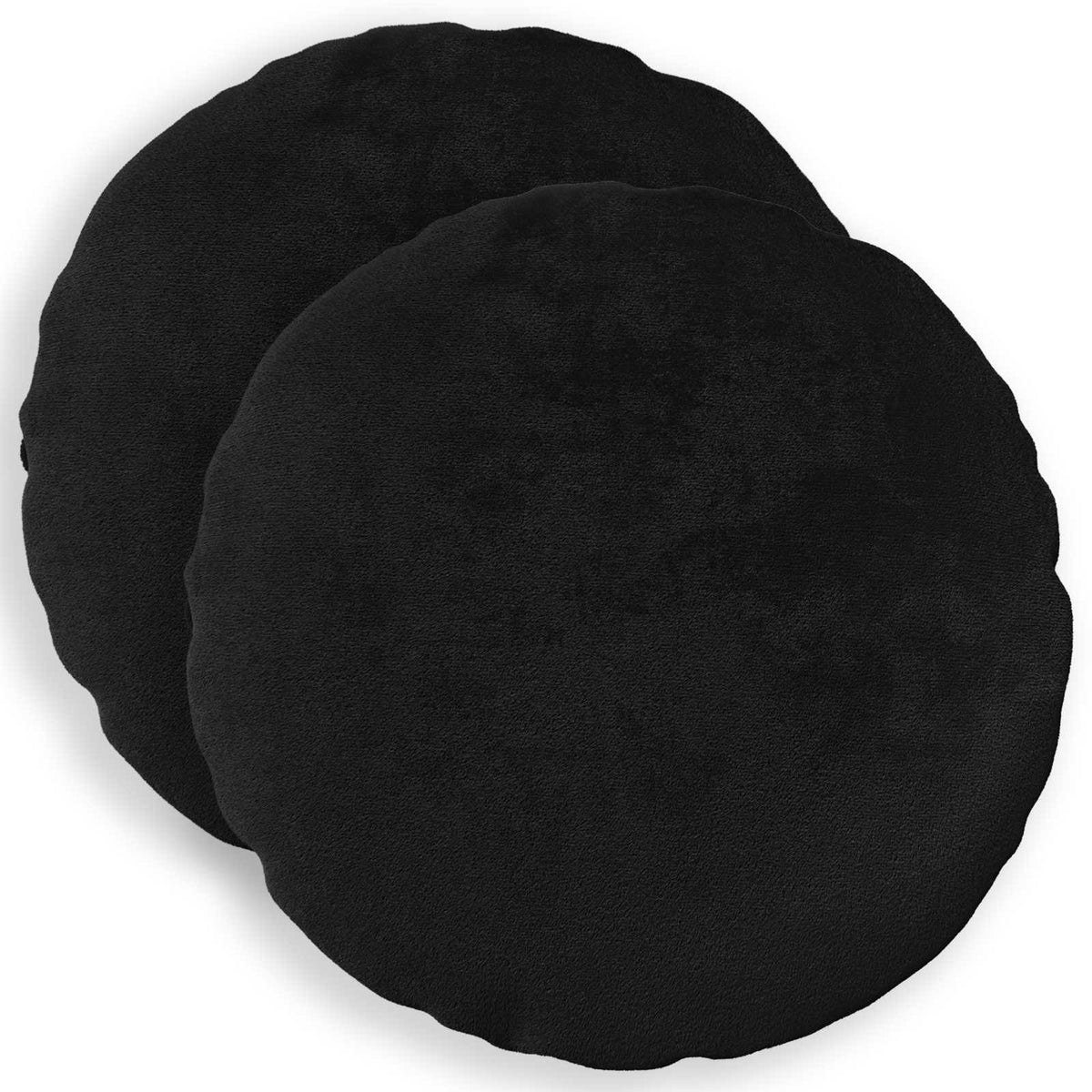vidaXL Poszewka na poduszkę 2 pcs HEERLEN Czarny Ø 30 cm Flanela