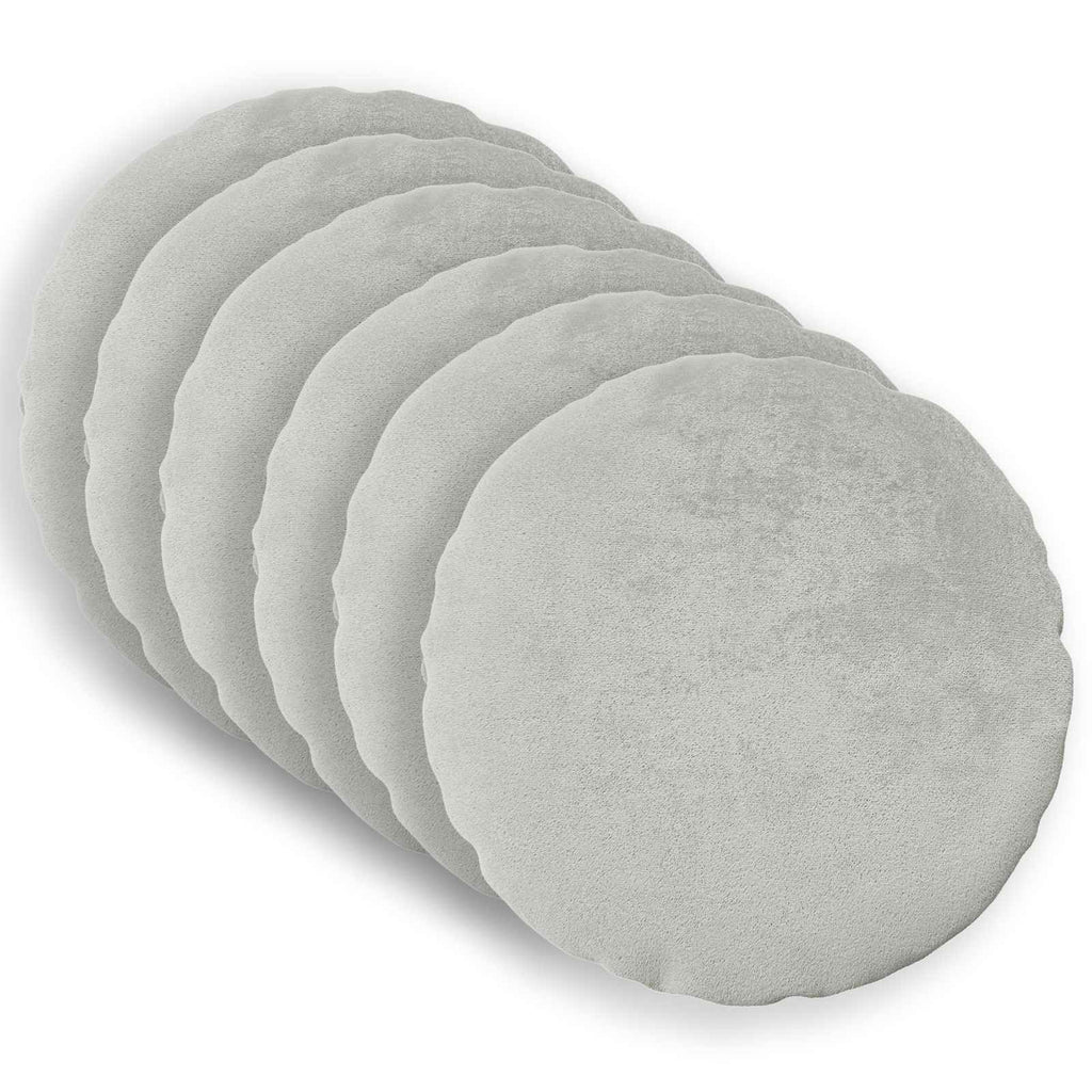 vidaXL Poszewka na poduszkę 6 pcs HEERLEN jasnoszary Ø 30 cm Flanela