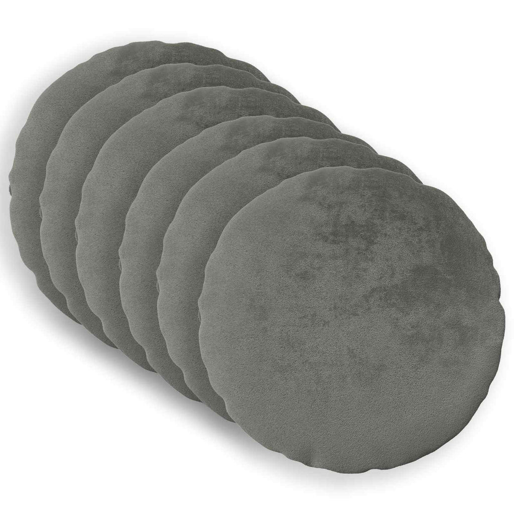 vidaXL Poszewka na poduszkę 6 pcs HEERLEN ciemnoszary Ø 30 cm Flanela