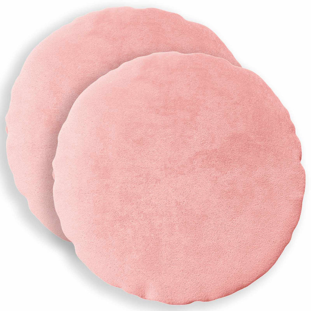 vidaXL Poszewka na poduszkę 2 pcs HEERLEN różowy Ø 30 cm Flanela