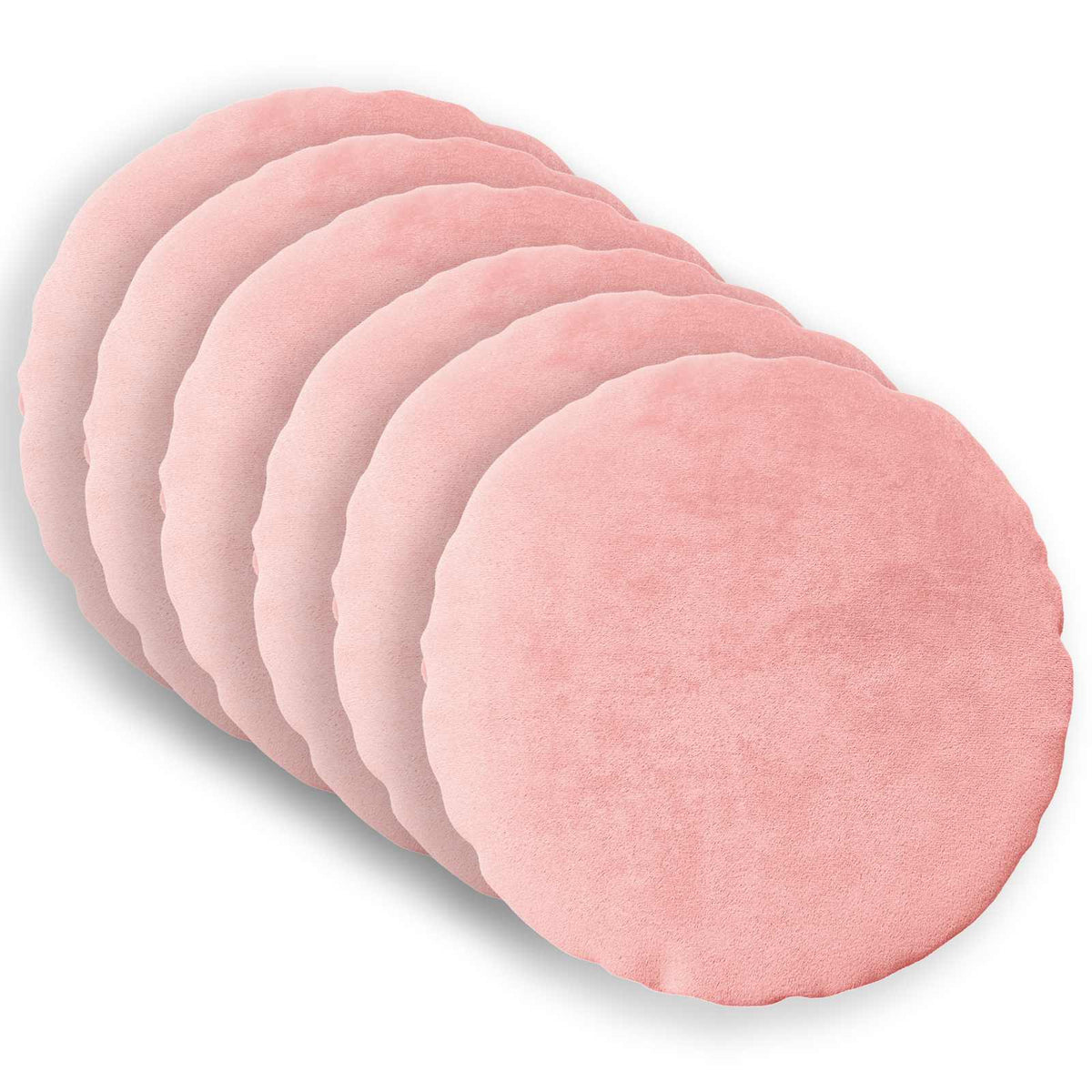 vidaXL Poszewka na poduszkę 6 pcs HEERLEN różowy Ø 30 cm Flanela