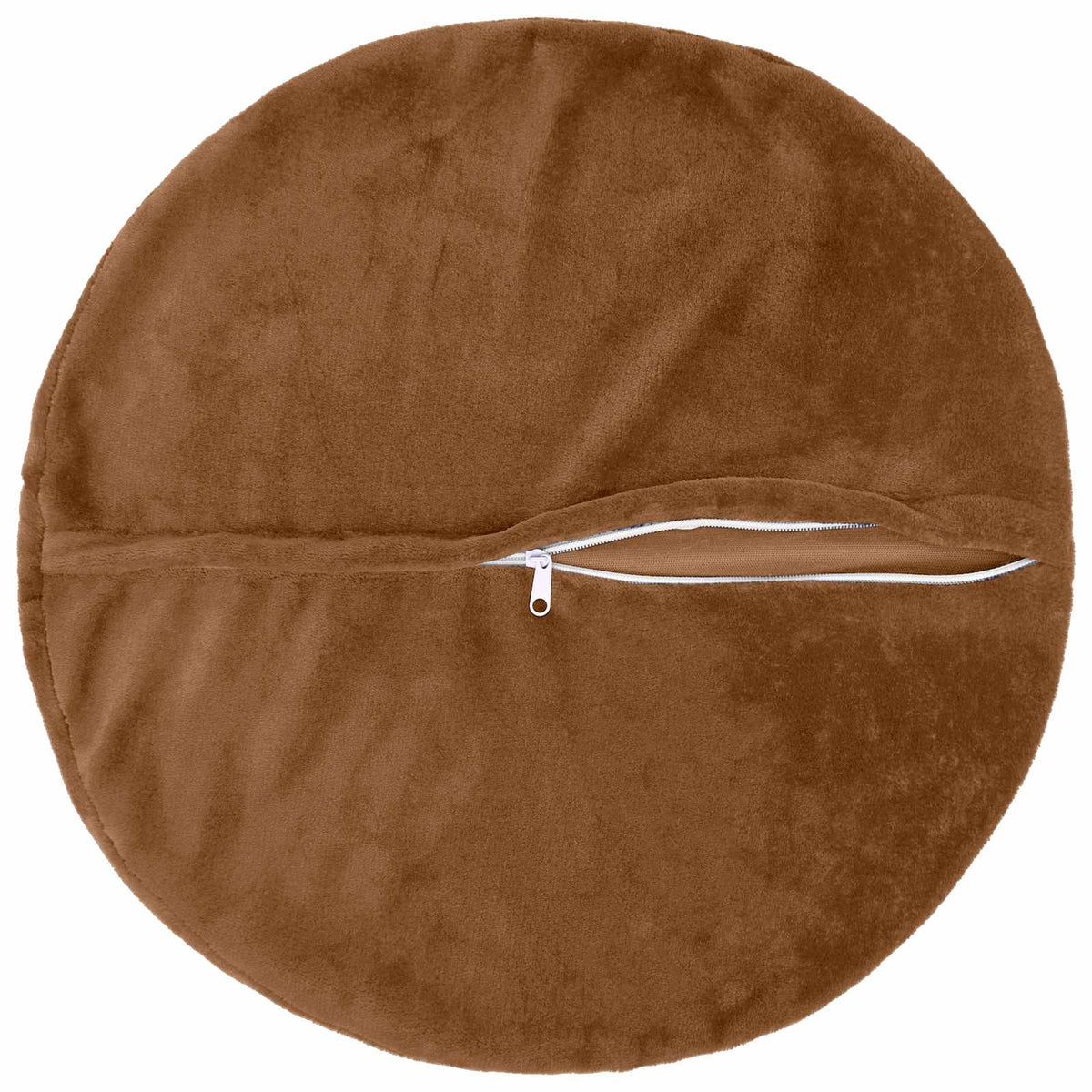 vidaXL Poszewka na poduszkę 6 pcs HEERLEN Jasny Brąz Ø 30 cm Flanela