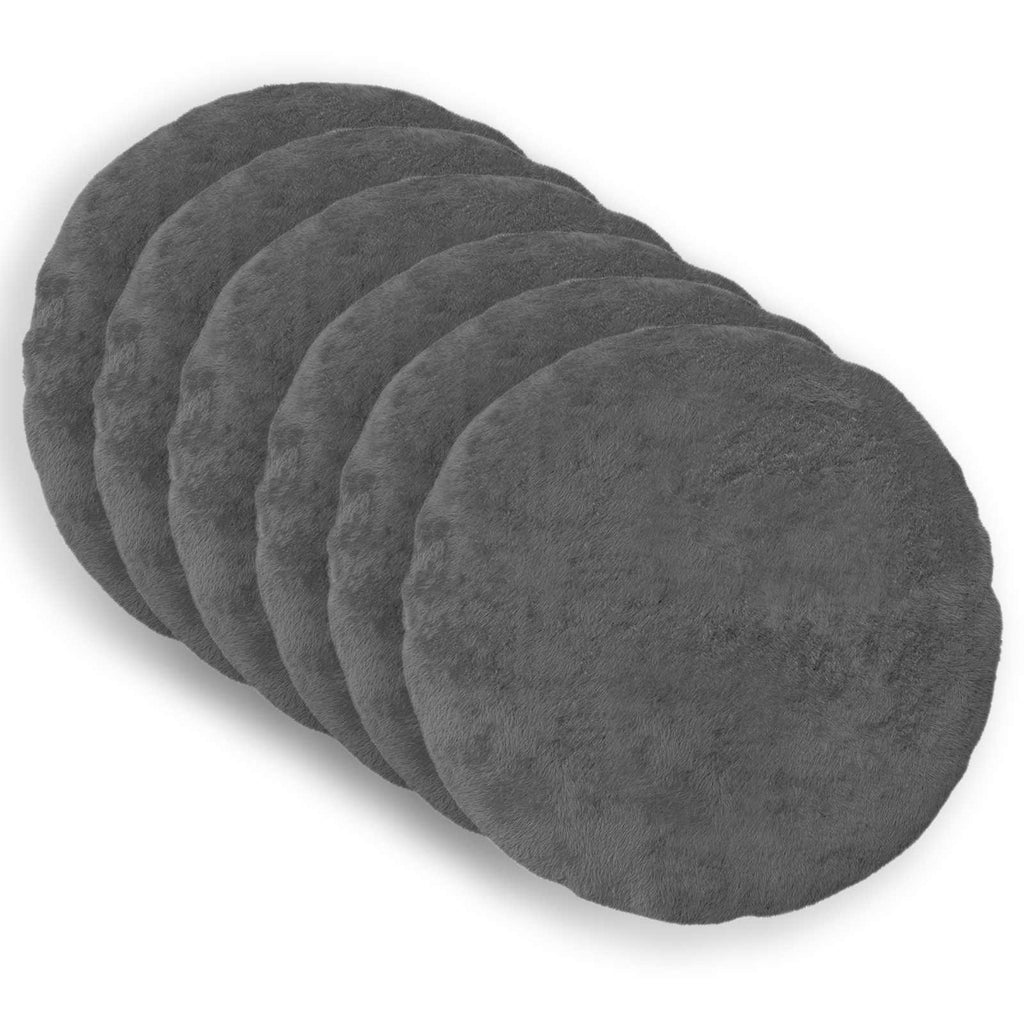 vidaXL Poszewka na poduszkę 6 szt. HEERLEN ciemnoszary Ø 30 cm