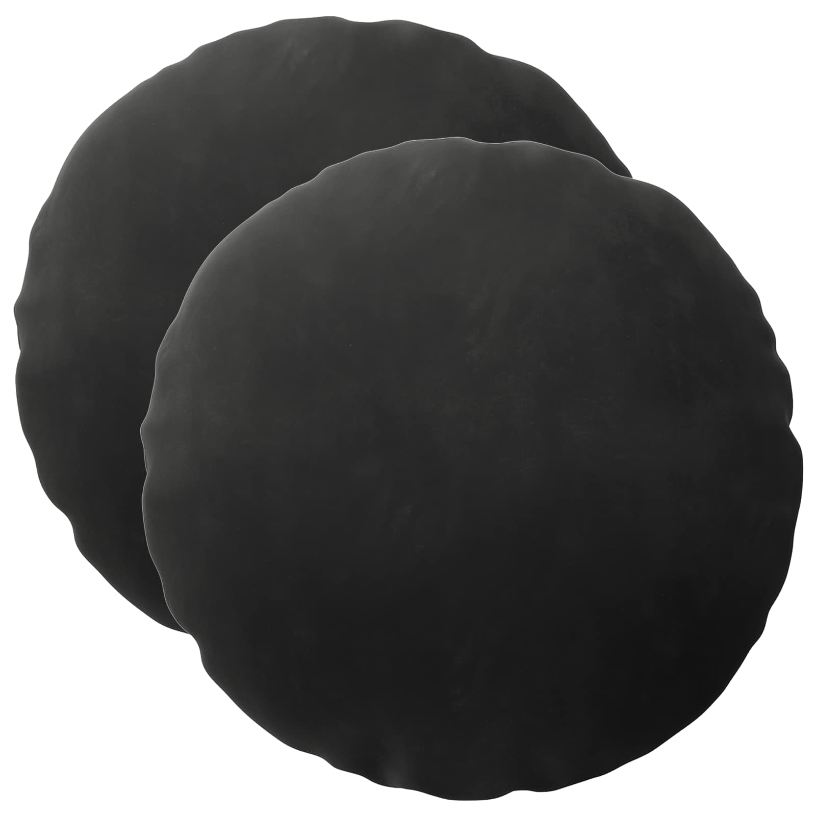 vidaXL Poszewka na poduszkę 2 pcs HEERLEN Czarny Ø 40 cm Welur