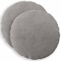 vidaXL Poszewka na poduszkę 2 pcs HEERLEN jasnoszary Ø 40 cm sztruks