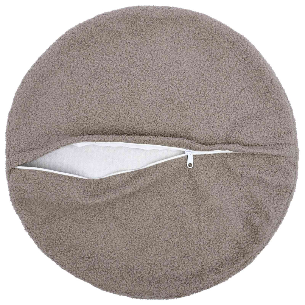 vidaXL Poszewka na poduszkę 6 pcs HEERLEN jasnoszary Ø 40 cm Bouclé