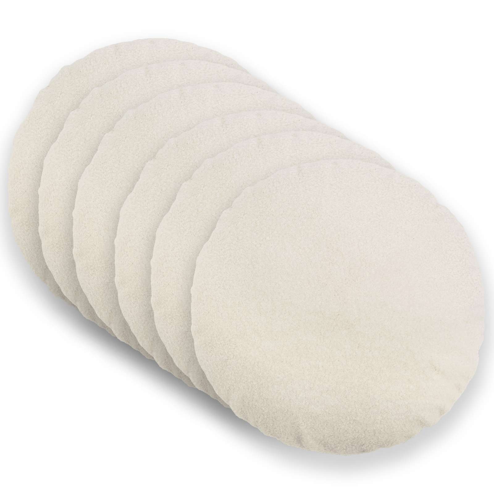 vidaXL Poszewka na poduszkę 6 pcs HEERLEN kremowy Ø 40 cm Bouclé