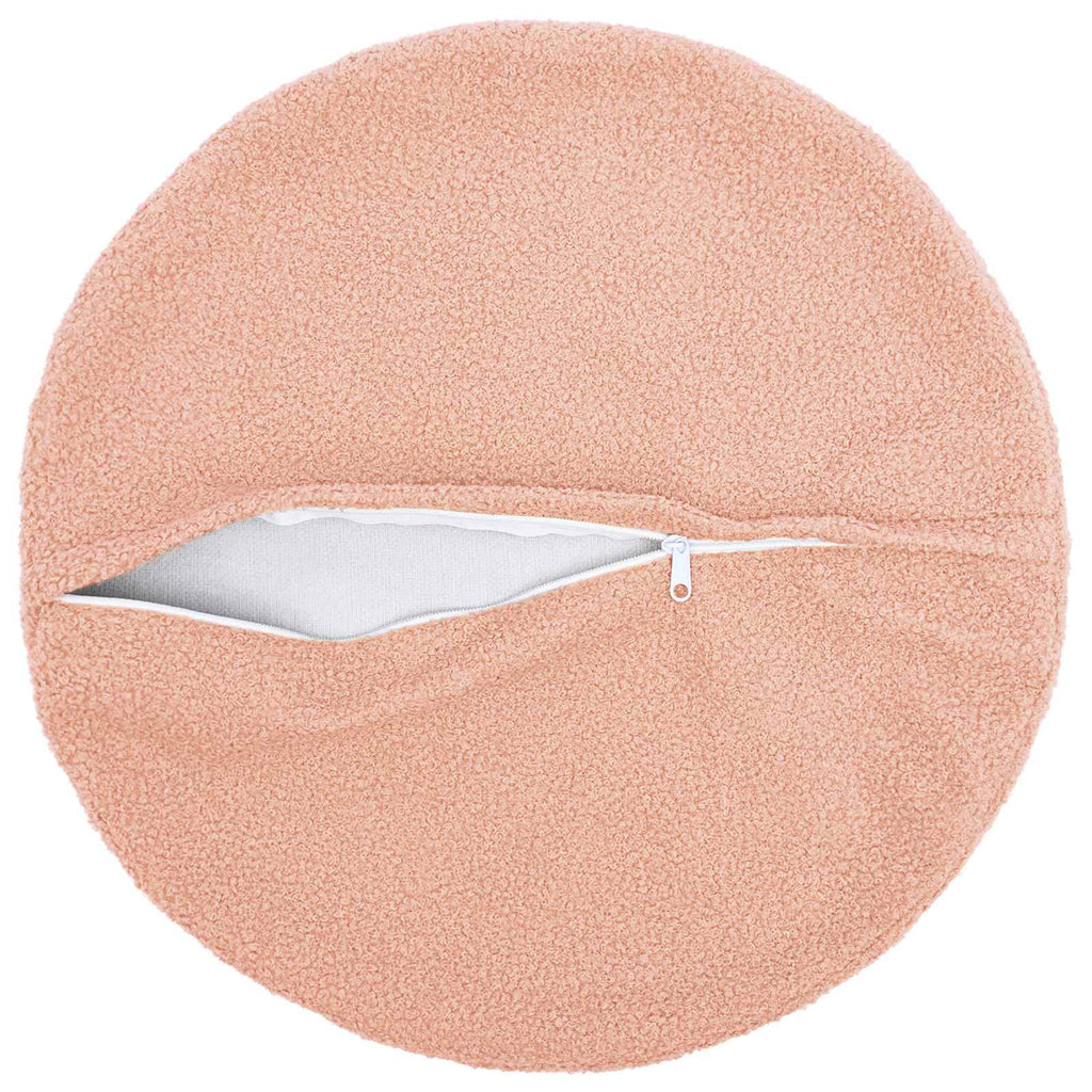 vidaXL Poszewka na poduszkę 6 pcs HEERLEN różowy Ø 40 cm Bouclé