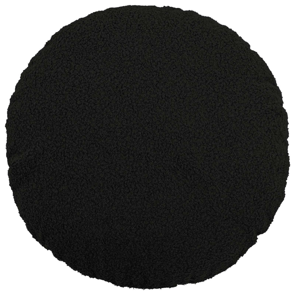 vidaXL Poszewka na poduszkę 2 pcs HEERLEN Czarny Ø 40 cm Bouclé