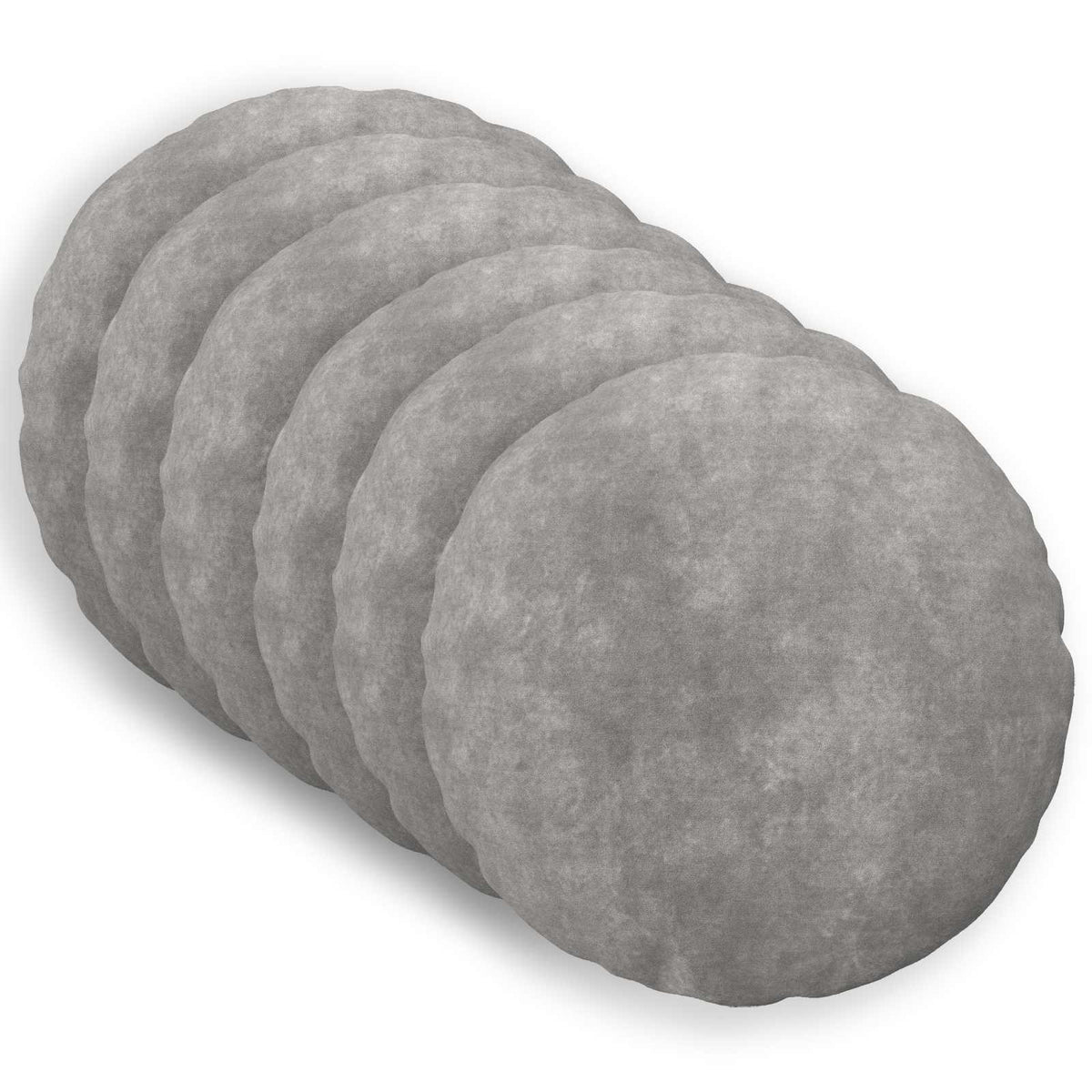 vidaXL Poszewka na poduszkę 6 pcs HEERLEN jasnoszary Ø 40 cm