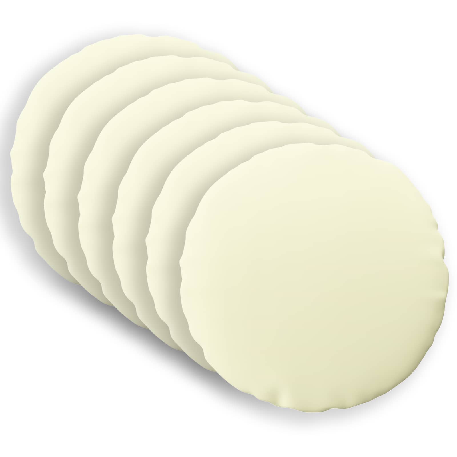 vidaXL Poszewka na poduszkę 6 pcs HEERLEN kremowy Ø 40 cm Poliester
