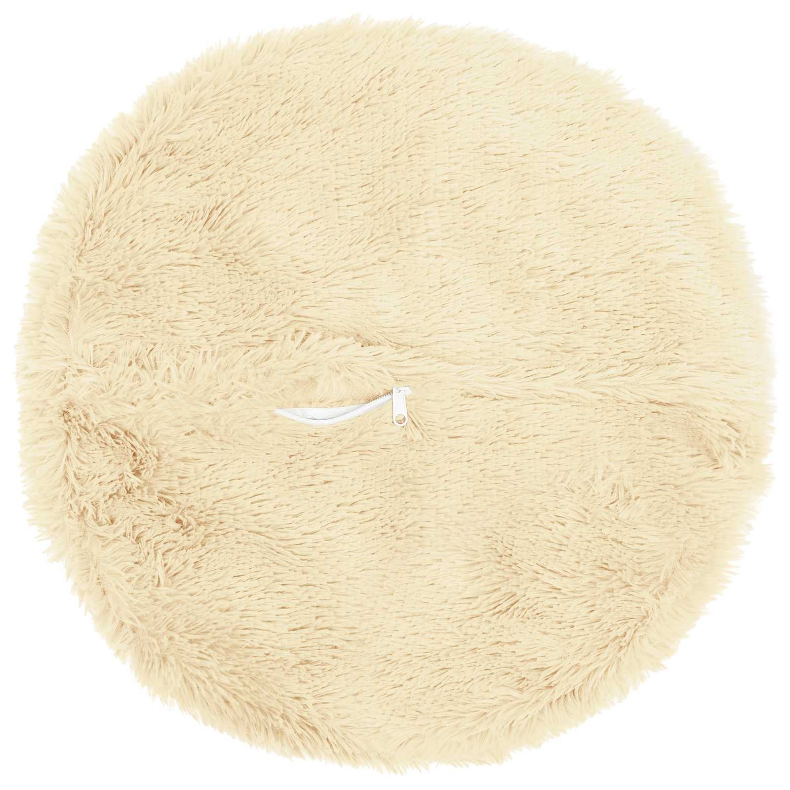 vidaXL Poszewka na poduszkę 6 pcs HEERLEN kremowy Ø 40 cm Fleece PV