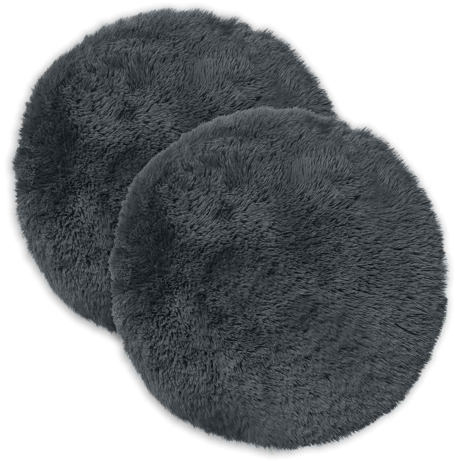 vidaXL Poszewka na poduszkę 2 pcs HEERLEN antracytowy Ø 40 cm