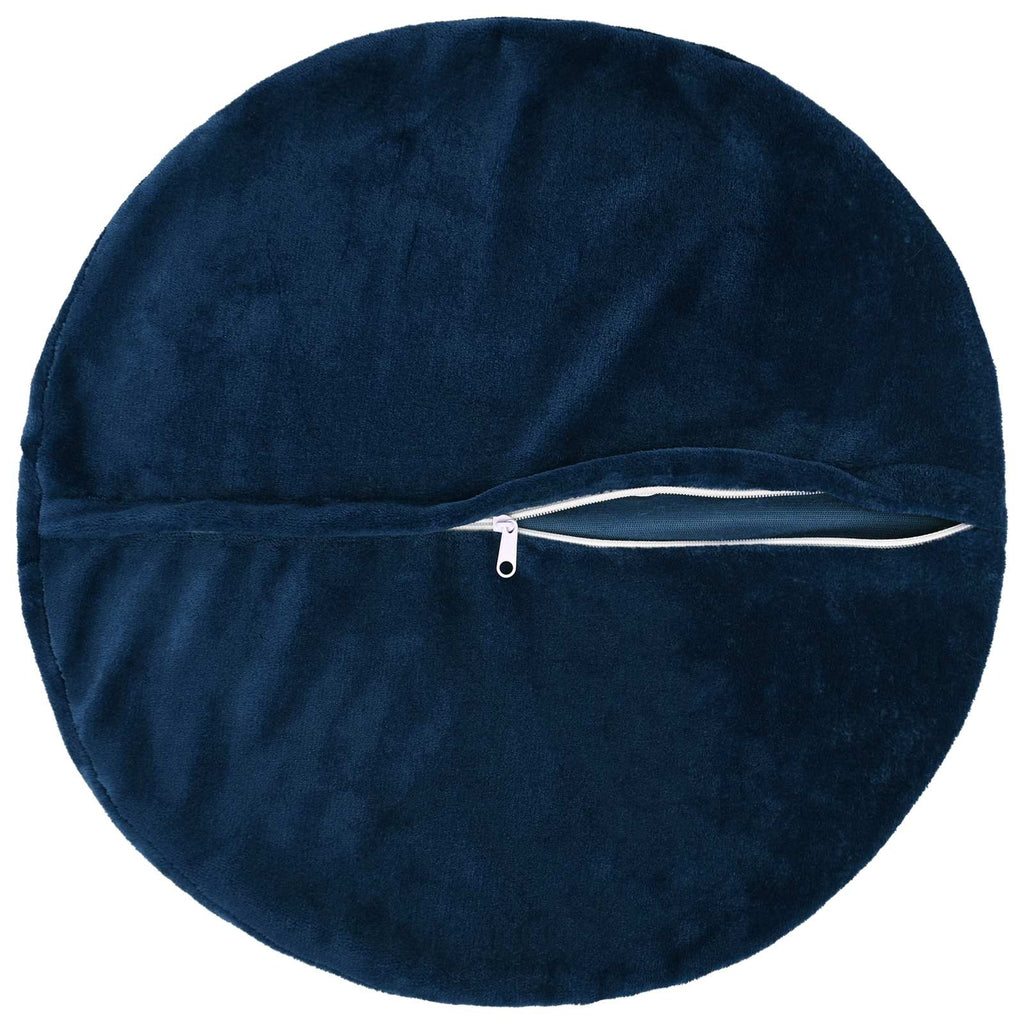 vidaXL Poszewka na poduszkę 2 pcs HEERLEN Granatowy Ø 40 cm Flanela