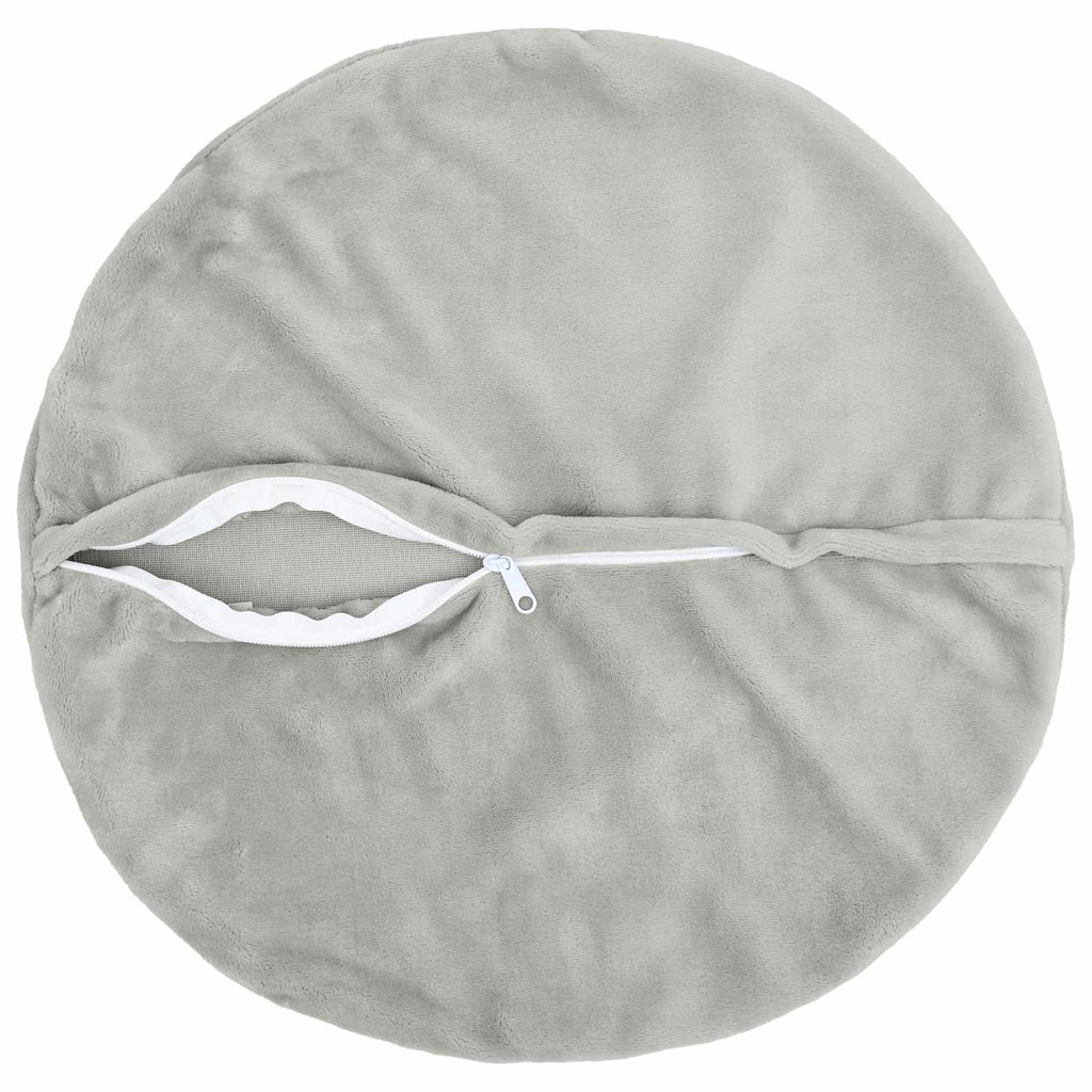 vidaXL Poszewka na poduszkę 2 pcs HEERLEN jasnoszary Ø 40 cm Flanela