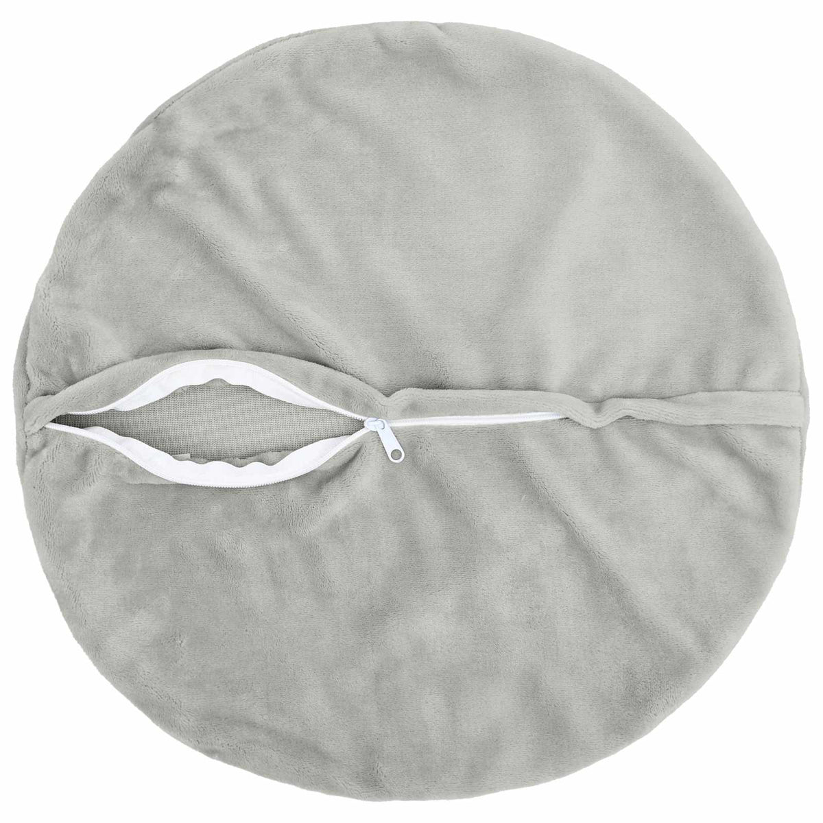 vidaXL Poszewka na poduszkę 2 pcs HEERLEN jasnoszary Ø 40 cm Flanela