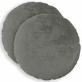 vidaXL Poszewka na poduszkę 2 pcs HEERLEN ciemnoszary Ø 40 cm Flanela